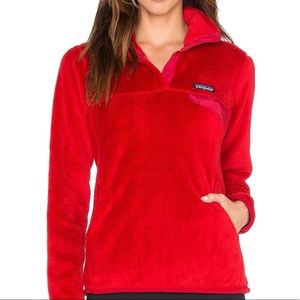dark red Patagonia pullover